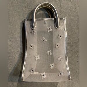 Flower sheer handbag